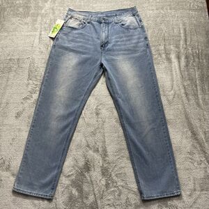 NWT Play Bigg Jeans Men's 36x30 Blue Relaxed Straight Skater Y2K Baggy Grunge